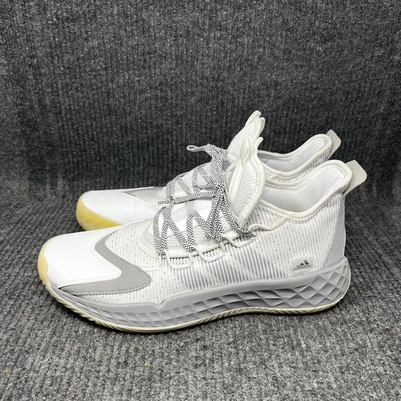 Adidas Pro Boost Low White Onix Grey Basketball Shoes Mens 10.5 FW9499 - Picture 3 of 8